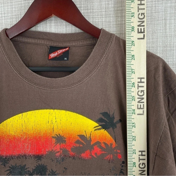 Red Stripe Mens Size XL graphic Shirt 1602 - Picture 5 of 6